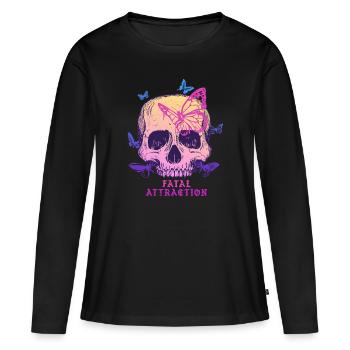 Dark Romance Fatal Attraction - Women's Premium Organic Long Sleeve Shirt - black - Front - Julia (174cm)
