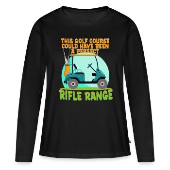 Langstreckenschießen Long Range - Frauen Premium Bio Langarmshirt - Schwarz - Vorne - Julia (174cm)