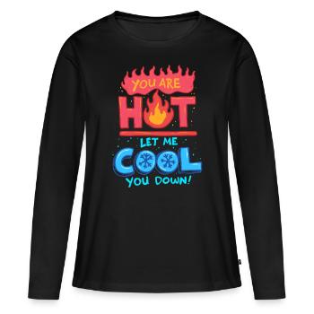 Air Conditioning Technician Let Me Cool You Down - Women's Premium Organic Long Sleeve Shirt - black - Front - Julia (174cm)