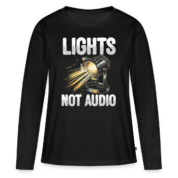Lighting technician Lighting technician Lighting technology - Women's Premium Organic Long Sleeve Shirt - black - Front - Julia (174cm)