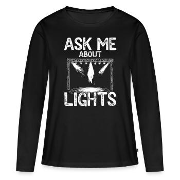 Lighting technician Lighting technician Lighting technology - Women's Premium Organic Long Sleeve Shirt - black - Front - Julia (174cm)
