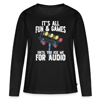 Lighting technician Lighting technician Lighting technology - Women's Premium Organic Long Sleeve Shirt - black - Front - Julia (174cm)