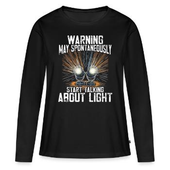 Lighting Technician Lighting Technician Lighting Technology - Women's Premium Organic Long Sleeve Shirt - black - Front - Julia (174cm)