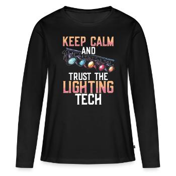 Lighting Technician Lighting Technician Lighting Technology - Women's Premium Organic Long Sleeve Shirt - black - Front - Julia (174cm)