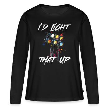 Lighting technician Lighting technician Lighting technology - Women's Premium Organic Long Sleeve Shirt - black - Front - Julia (174cm)