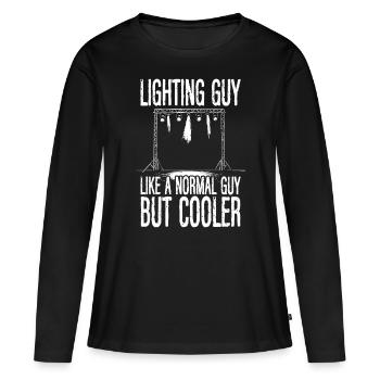 Lighting Technician Lighting Technician Lighting Technology - Women's Premium Organic Long Sleeve Shirt - black - Front - Julia (174cm)