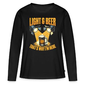 Lighting technician Lighting technician Lighting technology - Women's Premium Organic Long Sleeve Shirt - black - Front - Julia (174cm)