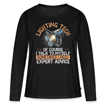 Lighting Technician Lighting Technician Lighting Technology - Women's Premium Organic Long Sleeve Shirt - black - Front - Julia (174cm)