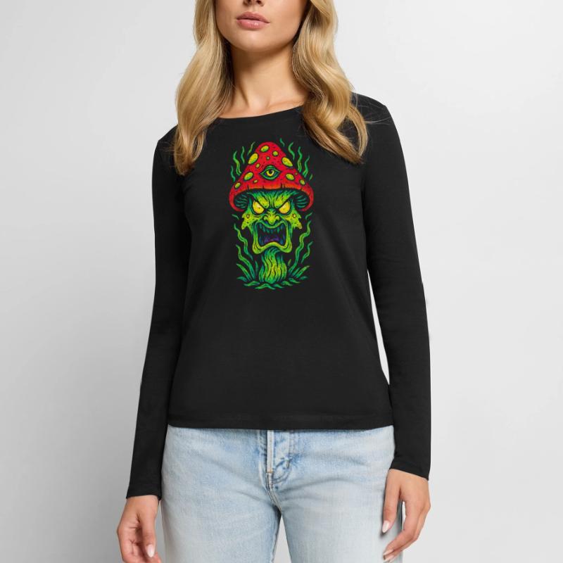 Psycho Toadstool with Third Eye Women's Premium Organic Long Sleeve Shirt