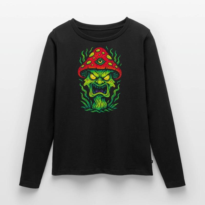 Psycho Toadstool with Third Eye Women's Premium Organic Long Sleeve Shirt