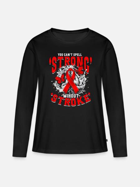 Schlaganfall Erholung - Frauen Premium Bio Langarmshirt - Schwarz