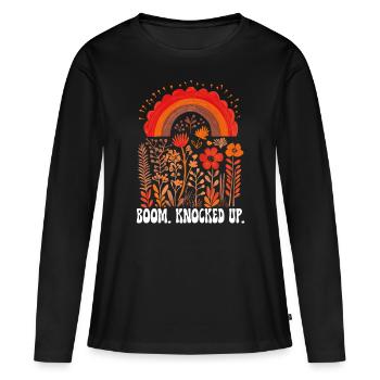 Sensibilisation à l'infertilité FIV fécondation - T-shirt manches longues Premium bio Femme - noir - Devant - Julia (174cm)