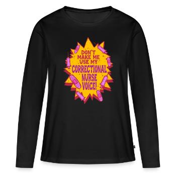 Prison nurse - Women's Premium Organic Long Sleeve Shirt - black - Front - Julia (174cm)