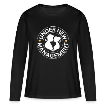 Unter neuer Leitung Hochzeit Design - Frauen Premium Bio Langarmshirt - Schwarz - Vorne - Julia (174cm)