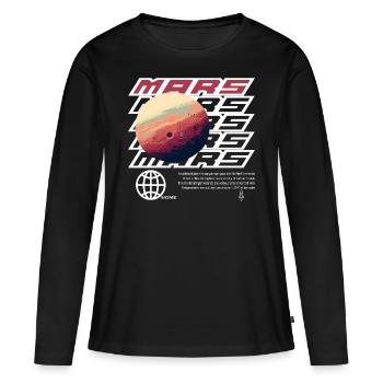 Mars - Women's Premium Organic Long Sleeve Shirt - black - Front - Julia (174cm)