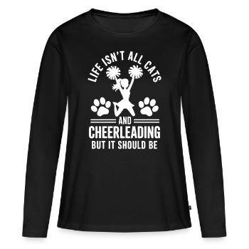 Cheerleading Saying Funny Cheerleading Gift - Women's Premium Organic Long Sleeve Shirt - black - Front - Julia (174cm)