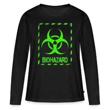 Biohazard Grunge Zombies Apokalypse Horror - Frauen Premium Bio Langarmshirt - Schwarz - Vorne - Julia (174cm)