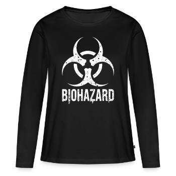 Biohazard Grunge Zombies Apokalypse Horror - Frauen Premium Bio Langarmshirt - Schwarz - Vorne - Julia (174cm)