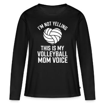 volley-ball dire drôle de cadeau de volley-ball - T-shirt manches longues Premium bio Femme - noir - Devant - Julia (174cm)