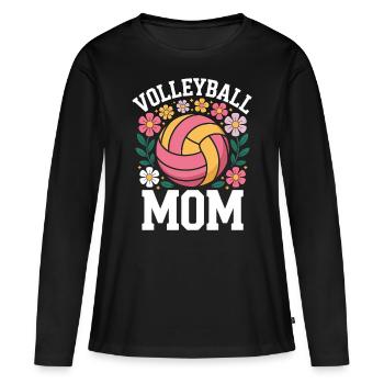 volley-ball dire drôle de cadeau de volley-ball - T-shirt manches longues Premium bio Femme - noir - Devant - Julia (174cm)