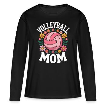 volley-ball dire drôle de cadeau de volley-ball - T-shirt manches longues Premium bio Femme - noir - Devant - Julia (174cm)