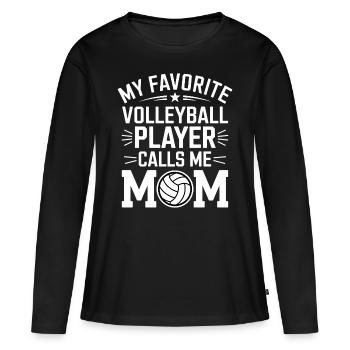 volley-ball dire drôle de cadeau de volley-ball - T-shirt manches longues Premium bio Femme - noir - Devant - Julia (174cm)