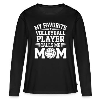volley-ball dire drôle de cadeau de volley-ball - T-shirt manches longues Premium bio Femme - noir - Devant - Julia (174cm)