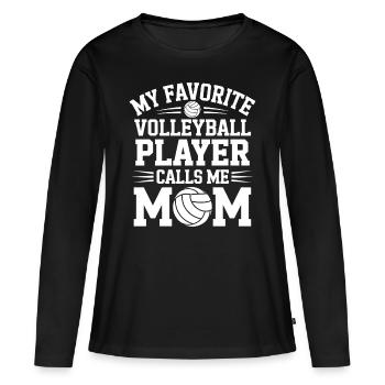 volley-ball dire drôle de cadeau de volley-ball - T-shirt manches longues Premium bio Femme - noir - Devant - Julia (174cm)