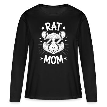 Ratten Spruch Sprüche Lustiges Ratte Geschenk - Frauen Premium Bio Langarmshirt - Schwarz - Vorne - Julia (174cm)
