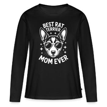 Rat Terrier Spruch Lustiges Rat Terrier Geschenk - Frauen Premium Bio Langarmshirt - Schwarz - Vorne - Julia (174cm)