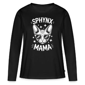 Sphynx Katze Spruch Lustiges Sphynx Katze Geschenk - Frauen Premium Bio Langarmshirt - Schwarz - Vorne - Julia (174cm)