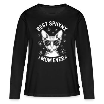Sphynx Katze Spruch Lustiges Sphynx Katze Geschenk - Frauen Premium Bio Langarmshirt - Schwarz - Vorne - Julia (174cm)