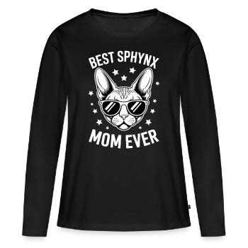 Sphynx Katze Spruch Lustiges Sphynx Katze Geschenk - Frauen Premium Bio Langarmshirt - Schwarz - Vorne - Julia (174cm)