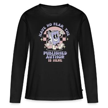 Author Authors The Published Author Is Here - Women's Premium Organic Long Sleeve Shirt - black - Front - Julia (174cm)