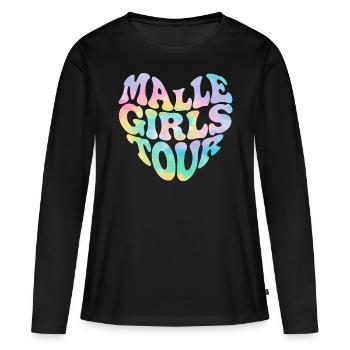 Visite de Malle Girls - T-shirt manches longues Premium bio Femme - noir - Devant - Julia (174cm)