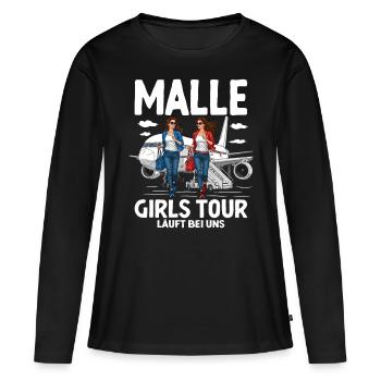 Malle Girls Tour - Frauen Premium Bio Langarmshirt - Schwarz - Vorne - Julia (174cm)