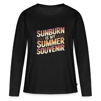 Sunburn est mon souvenir d’été Sunburn - T-shirt manches longues Premium bio Femme - noir - Devant - Julia (174cm)