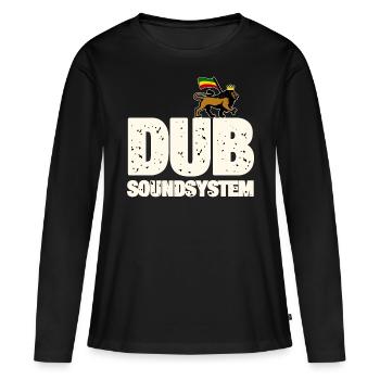 Système de sonorisation dub - T-shirt manches longues Premium bio Femme - noir - Devant - Julia (174cm)