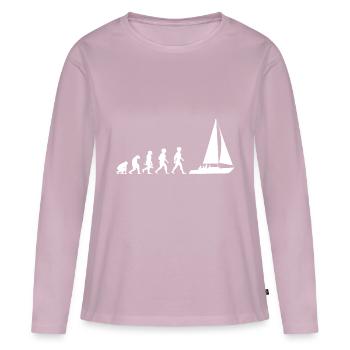 Evolution sailing sailboat sailing ship - Women's Premium Organic Long Sleeve Shirt - dusky pink - Front - Julia (174cm)