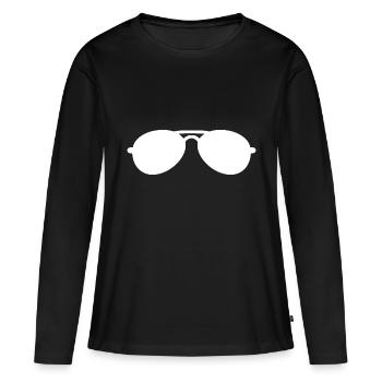 Lunettes de soleil - T-shirt manches longues Premium bio Femme - noir - Devant - Julia (174cm)