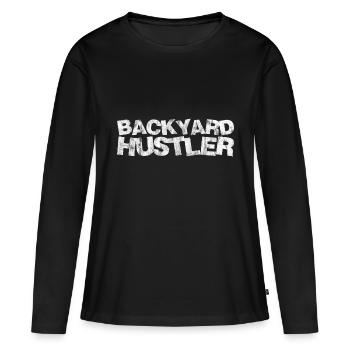 Backyard Hustler 2 - Women's Premium Organic Long Sleeve Shirt - black - Front - Julia (174cm)