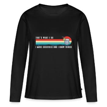 Cocktail Boisson Boisson Mixte - T-shirt manches longues Premium bio Femme - noir - Devant - Julia (174cm)