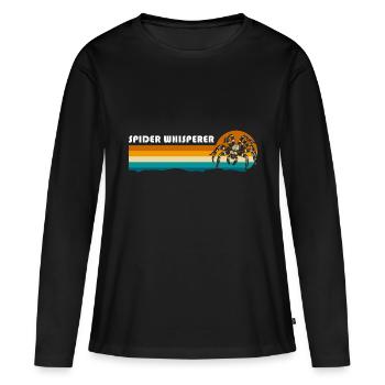 Spinne Netz Biss - Frauen Premium Bio Langarmshirt - Schwarz - Vorne - Julia (174cm)
