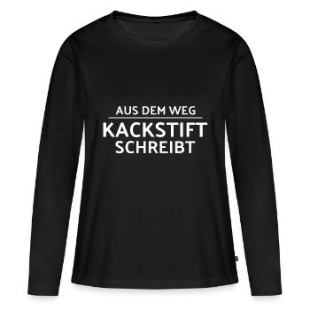 Caca - T-shirt manches longues Premium bio Femme - noir - Devant - Julia (174cm)