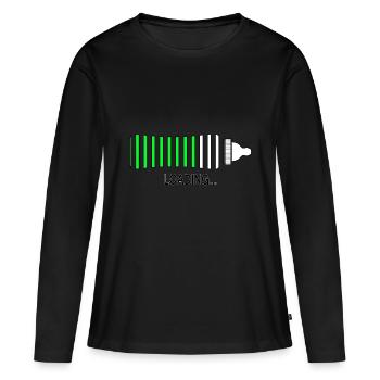 Loading - T-shirt manches longues Premium bio Femme - noir - Devant - Julia (174cm)