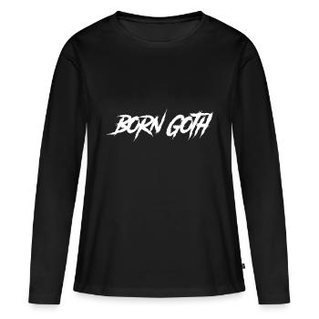 Né Gothique Gothique - T-shirt manches longues Premium bio Femme - noir - Devant - Julia (174cm)