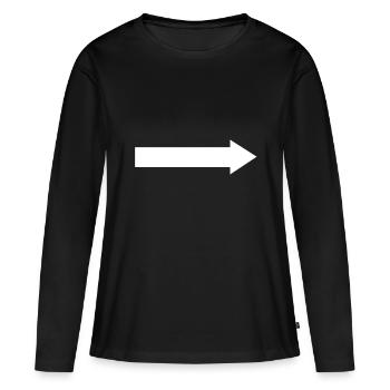 Arrow icon graphic - Women's Premium Organic Long Sleeve Shirt - black - Front - Julia (174cm)