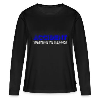 Accident en attente 8 - T-shirt manches longues Premium bio Femme - noir - Devant - Julia (174cm)