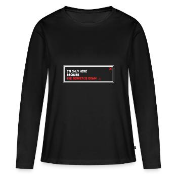 Joueur, je suis juste ici parce que le serveur est en panne - T-shirt manches longues Premium bio Femme - noir - Devant - Julia (174cm)
