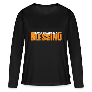 La vinaigrette de ranch est une bénédiction 19 - T-shirt manches longues Premium bio Femme - noir - Devant - Julia (174cm)